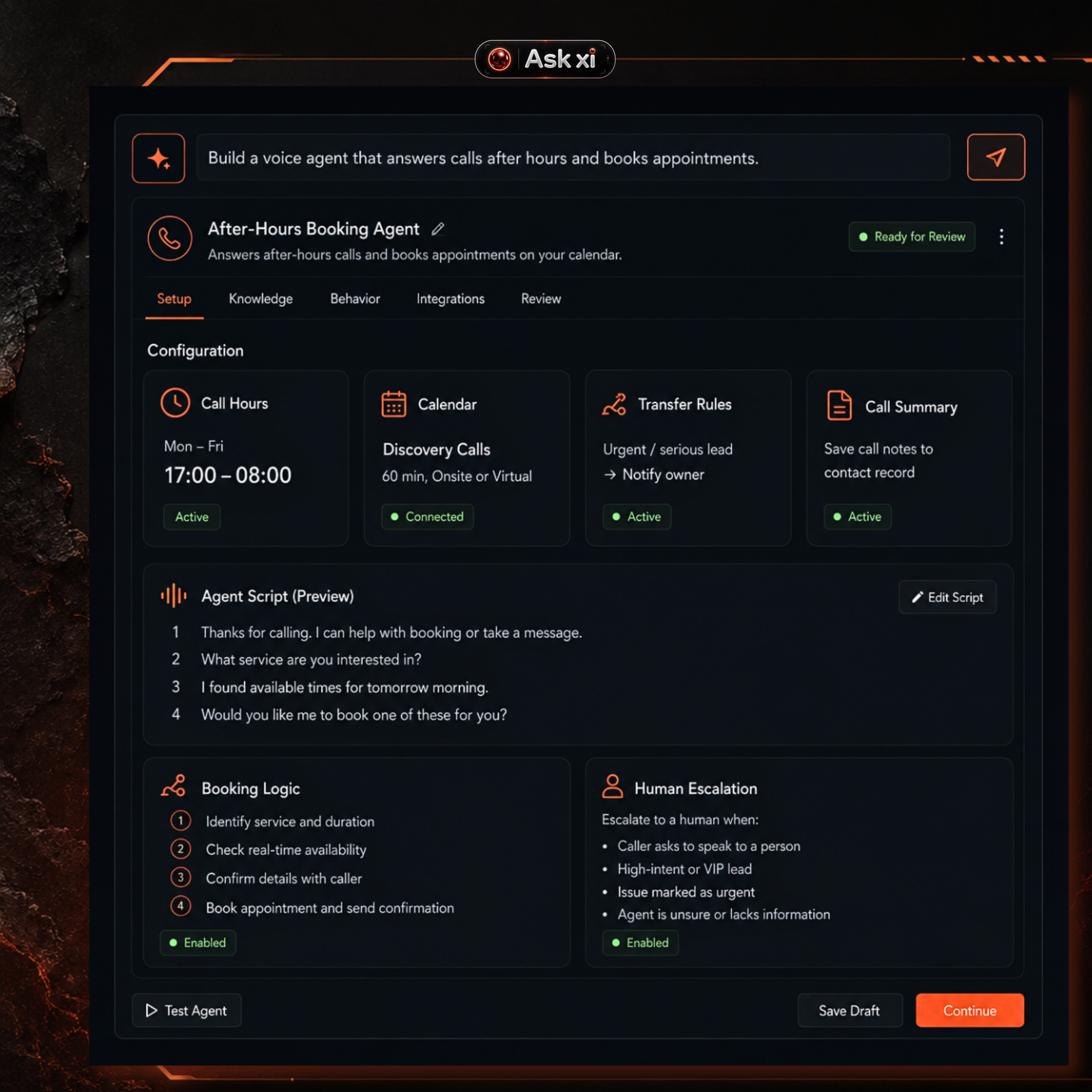 ORBITxi Proof Library screenshot: Manage lead intake